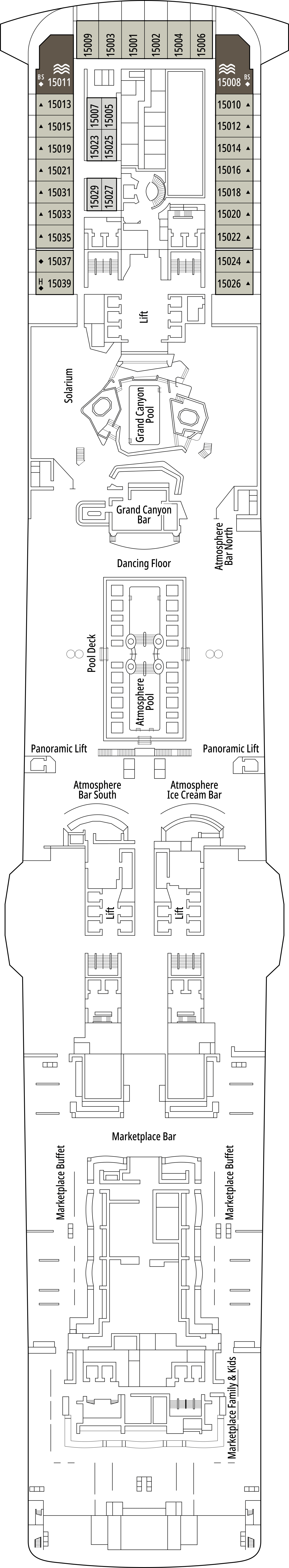 MSC Bellissima Deck 15 - Preziosa