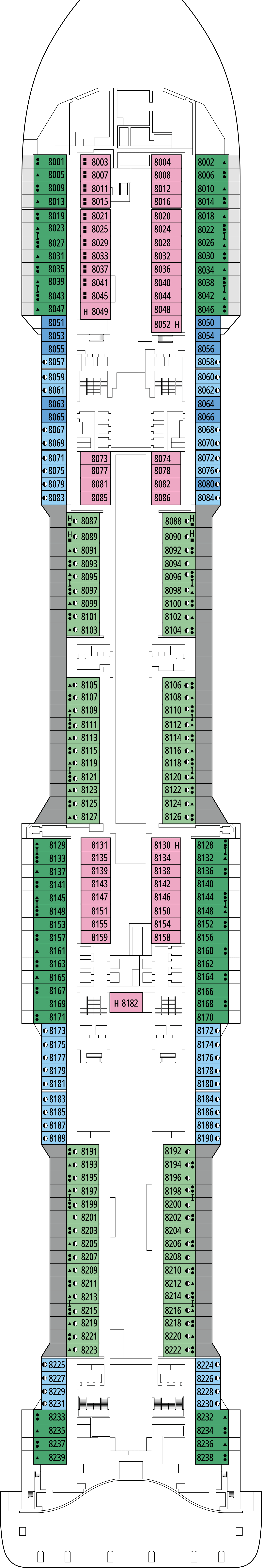 MSC Bellissima Deck 8 - Meraviglia