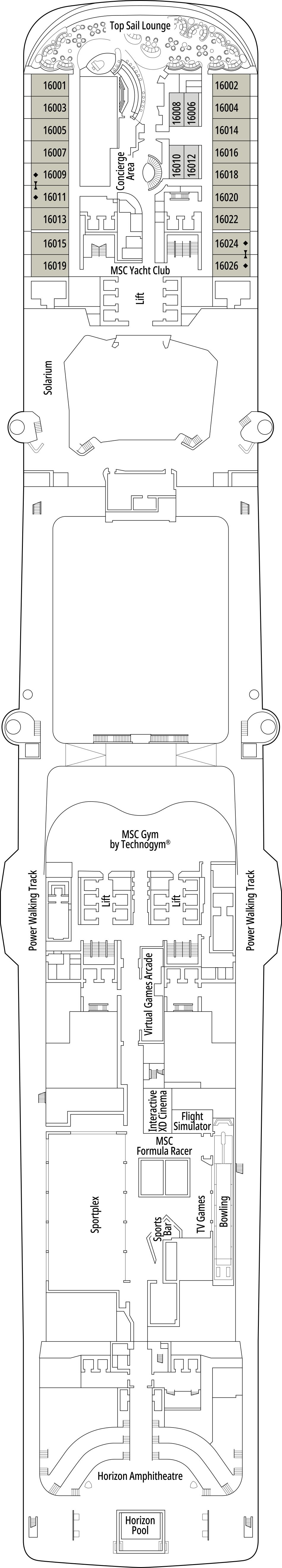 MSC Meraviglia Deck 16 - Iguazu