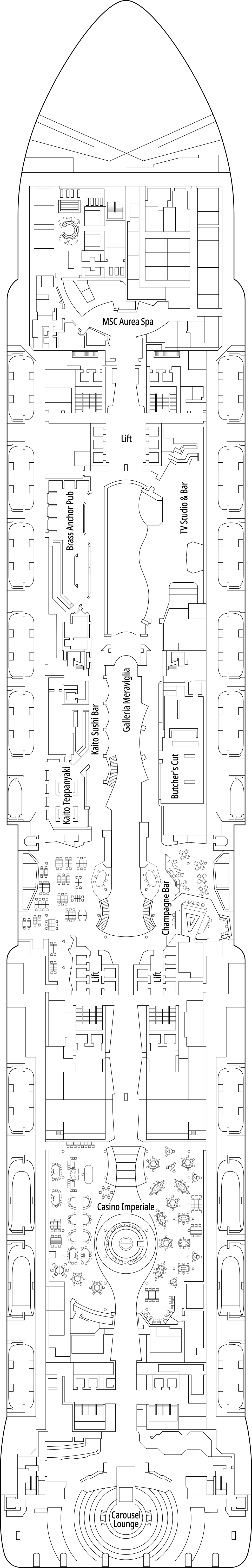 MSC Meraviglia Deck 7 - Taj Mahal