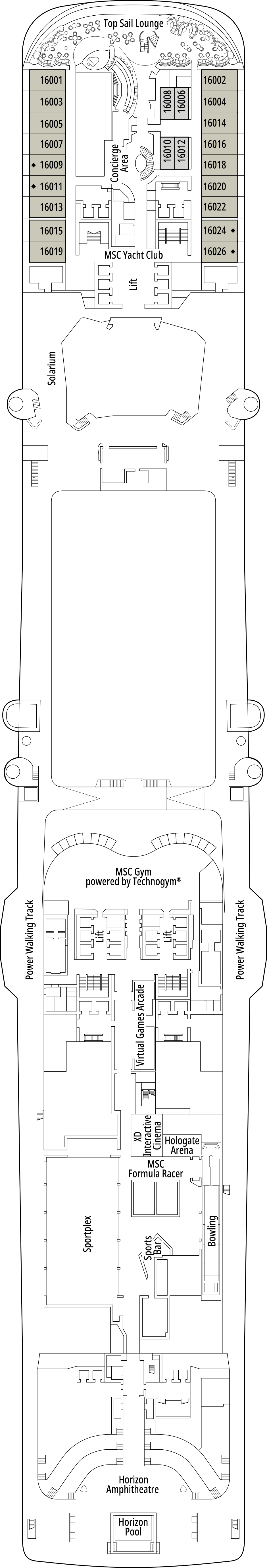 MSC Virtuosa Deck 16 - Debussy