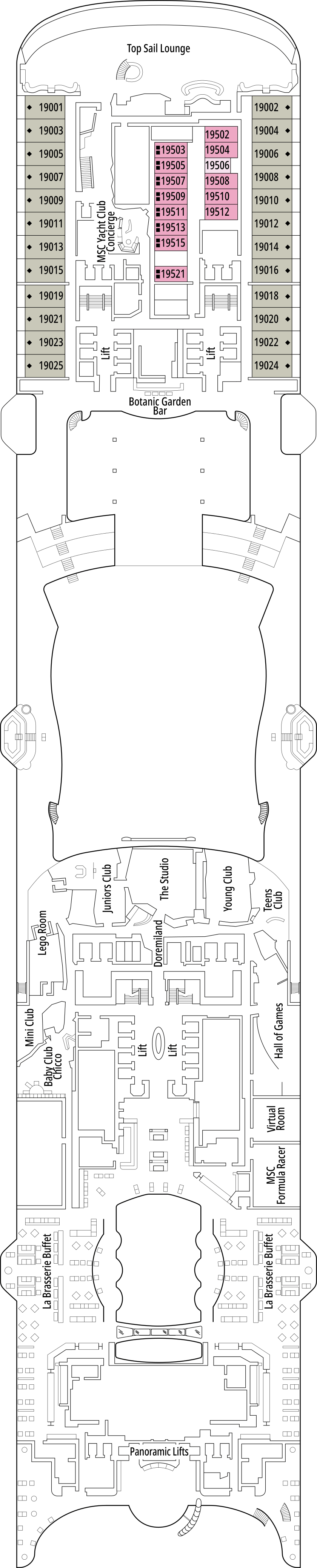 MSC World America - Deck 19 - New York
