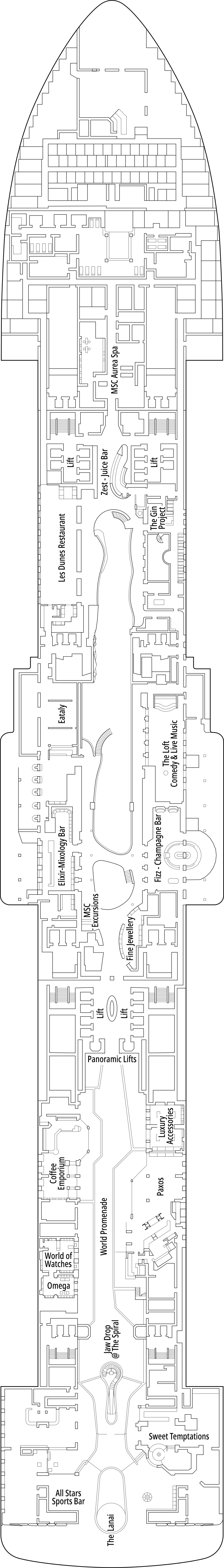 MSC World America - Deck 8 - Miami
