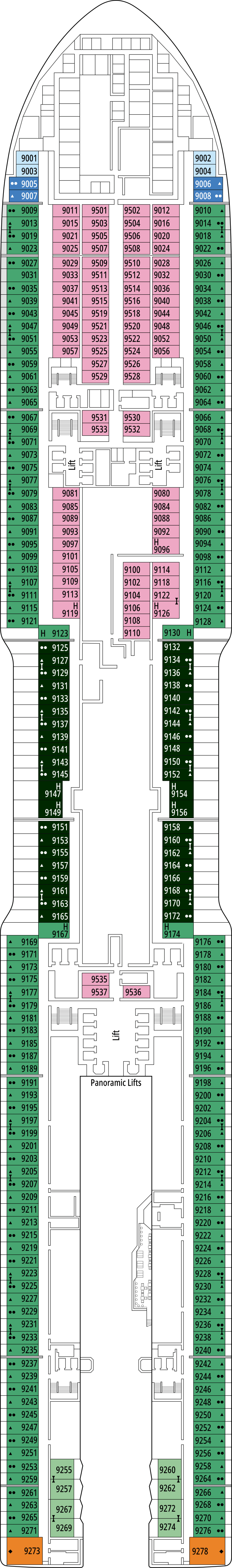 MSC World America - Deck 9 - Seattle