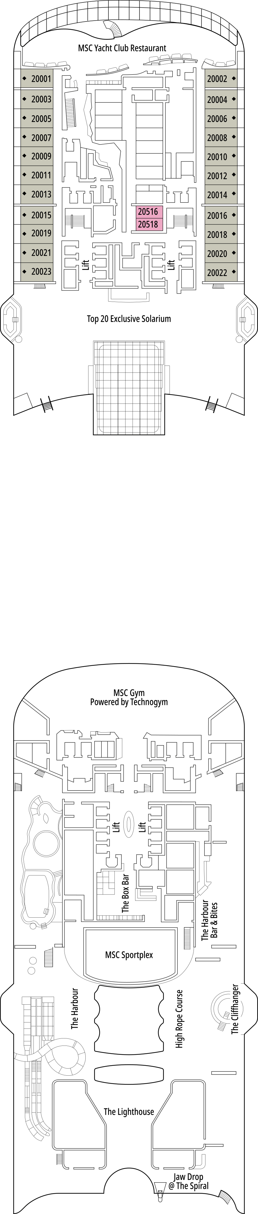 MSC World Asia Deck 20 - Singapore