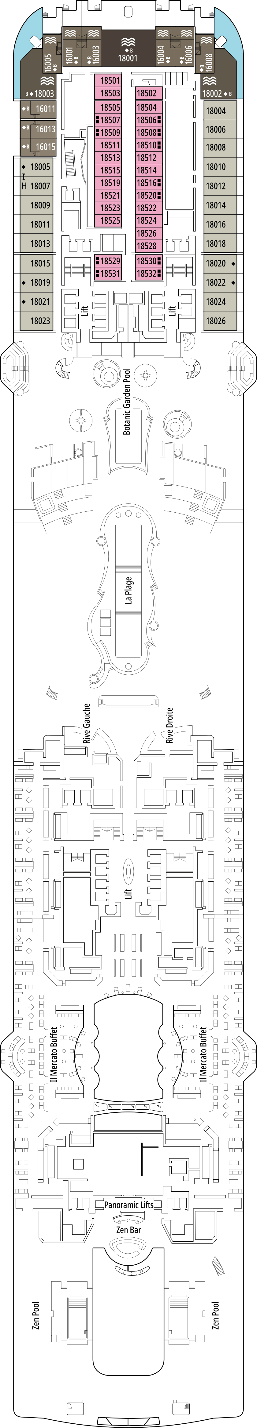 MSC World Europa - Deck 18 - Athens