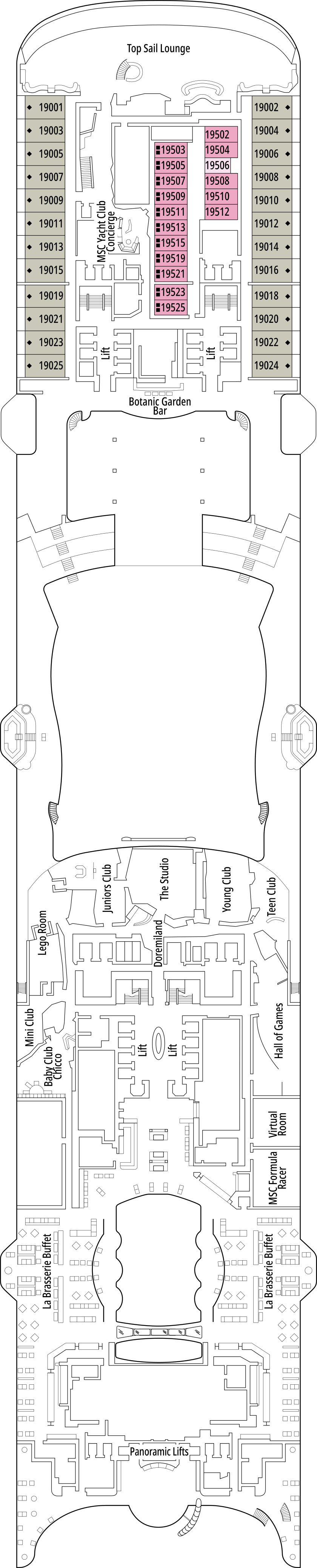MSC World Europa - Deck 19 - Paris
